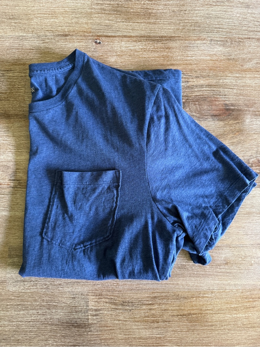 J.Crew Heathered Navy Pocket Tee